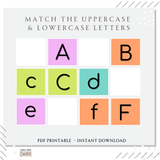 Upper and Lowercase Letter Matching Game