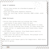 Upper and Lowercase Letter Matching Game