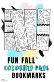 Printable Fall Coloring Page Bookmarks - Forest Rose Creative