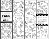 Printable Fall Coloring Page Bookmarks - Forest Rose Creative