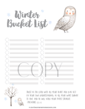 Intentional Family Fun Winter Bucket List - Forest Rose Creative