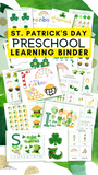 St. Patrick's Day Preschool Learning Binder - Forest Rose Creative