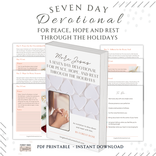 Printable 7-Day Devotional "MORE JESUS"
