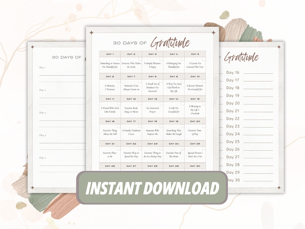 30 Days of Gratitude Challenge for November