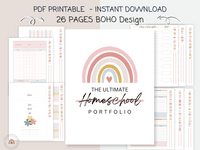 Ultimate Homeschool Portfolio Binder - BOHO