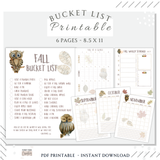 Printable Fall Kids Activities Planner for Kids
