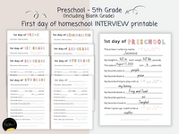 Boho Printable First Day of Homeschool Planner