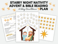 Starry Night Nativity Advent Activity and Bible Reading Plan