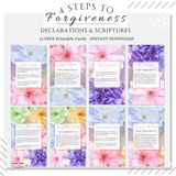 4 Steps to forgiveness scripture and declaration printable