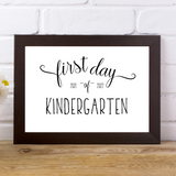 Modern First and Last Day of Kindergarten Signs - 2021-2022 - Forest Rose Creative