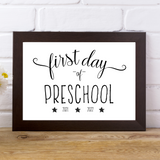 Modern First and Last Day of Preschool Signs - 2021-2022 - Forest Rose Creative