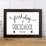 Modern First and Last Day of Preschool Signs - 2021-2022 - Forest Rose Creative