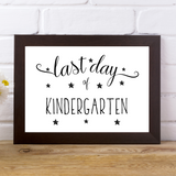 Modern First and Last Day of Kindergarten Signs - 2021-2022 - Forest Rose Creative