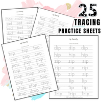 Word Family Tracers (75 Pages) - Forest Rose Creative