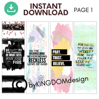 Faith-Filled Watercolor Bookmarks - Forest Rose Creative