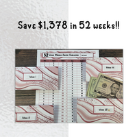 52 Week Money Saving Challenge System - Forest Rose Creative