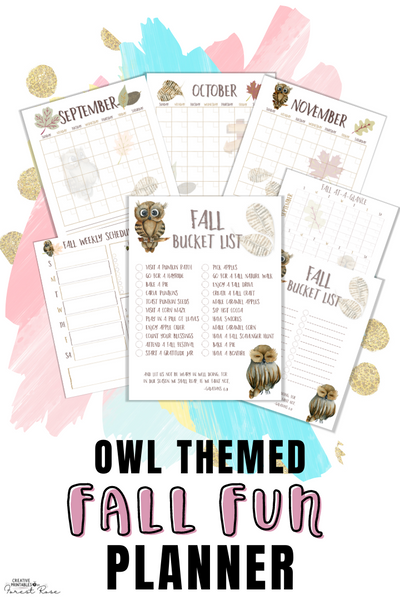 Fun Fall Planner - Forest Rose Creative