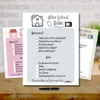 After School Checklist - Forest Rose Creative
