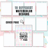 Watercolor Blank Journal with Lines - Forest Rose Creative