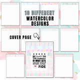 Watercolor Blank Journal with Lines - Forest Rose Creative