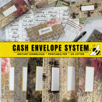 Vintage Bee Cash Envelope System - Forest Rose Creative