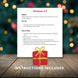 Printable Christmas A-to-Z Game - Forest Rose Creative