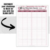 52 Week Money Saving Challenge System - Forest Rose Creative