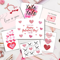 Printable Valentine's Day Cards - 16 Pack - Forest Rose Creative