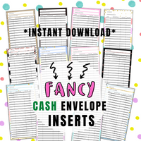 Fancy Printable Cash Envelope Inserts - Forest Rose Creative