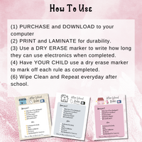 After School Checklist - Forest Rose Creative