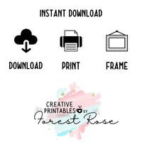 Printable Christian Wall Art Bundle 5x7, 8x10, 11x14 - Forest Rose Creative