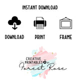 Printable Christian Wall Art Bundle 5x7, 8x10, 11x14 - Forest Rose Creative