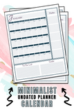 Single Page Undated Planner Calendar Sheets - 12 Months - Forest Rose Creative