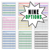 Multi-Color Printable Cash Envelope Inserts - Forest Rose Creative