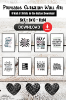 Printable Christian Wall Art Bundle 5x7, 8x10, 11x14 - Forest Rose Creative