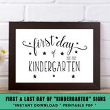 Modern First and Last Day of Kindergarten Signs - 2021-2022 - Forest Rose Creative