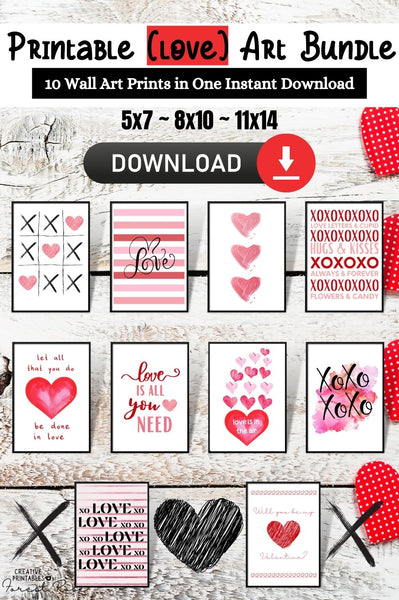 Printable "Love" Wall Art Bundle