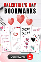 Valentine's Day Bookmarks - Forest Rose Creative