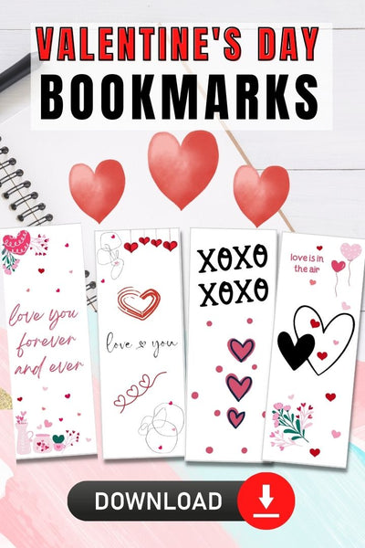 Valentine's Day Bookmarks - Forest Rose Creative