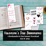 Valentine's Day Bookmarks - Forest Rose Creative