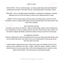 52 Week Money Saving Challenge System - Forest Rose Creative