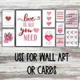 Printable "Love" Wall Art Bundle