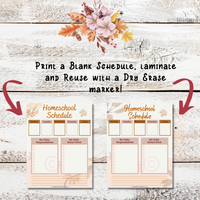 Printable Homeschool Schedule Template Editable in Canva